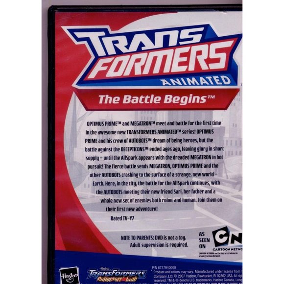 TRANSFORMERS ANIMATED THE BATTLE BEGINS DVD - Picture 2 of 2